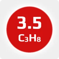 Пропан (C3H8) 3.5 (99,95%) в баллоне 2л (0,7 кг) соединение W21,8х1/14'' (DIN1)